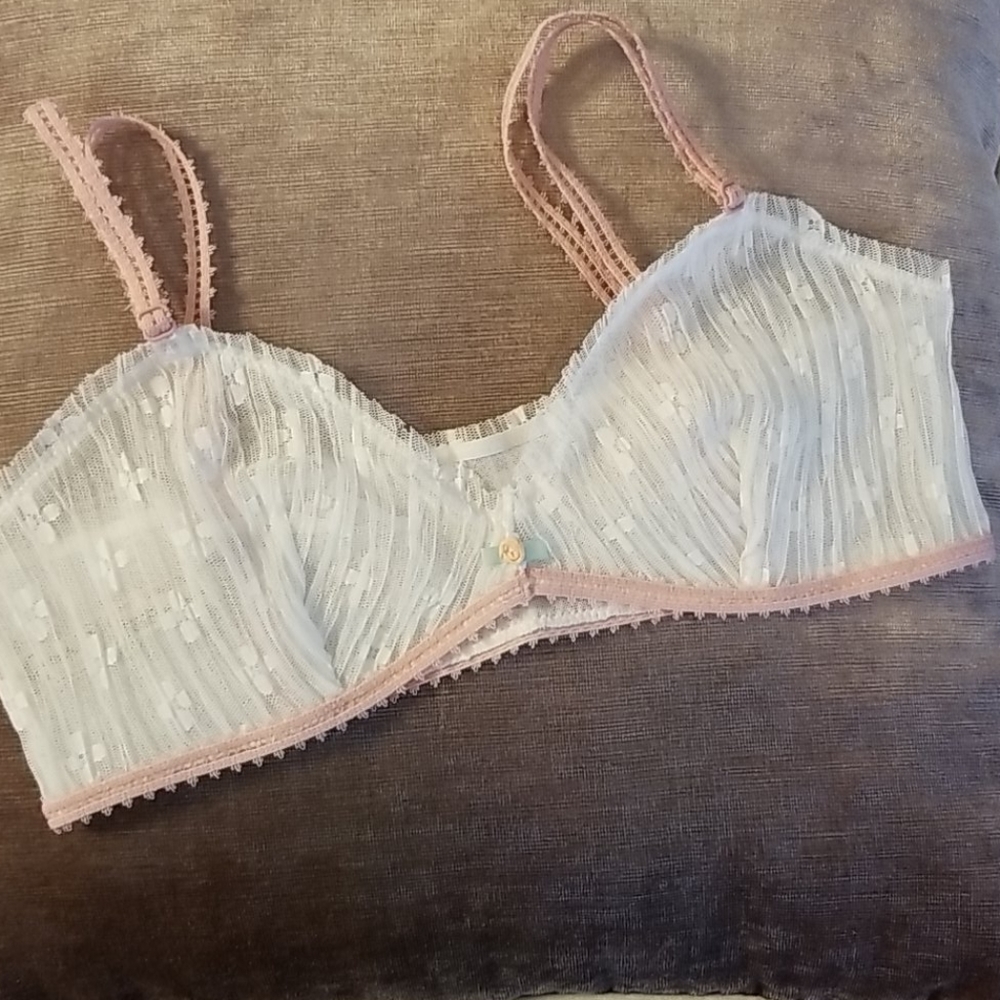 Free People Gabriella Lace Bra in Ivory Small - Picture 5 of 15